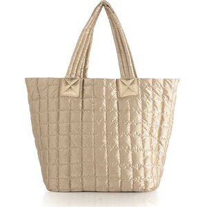 Shiraleah Gold Metallic Logan Tote